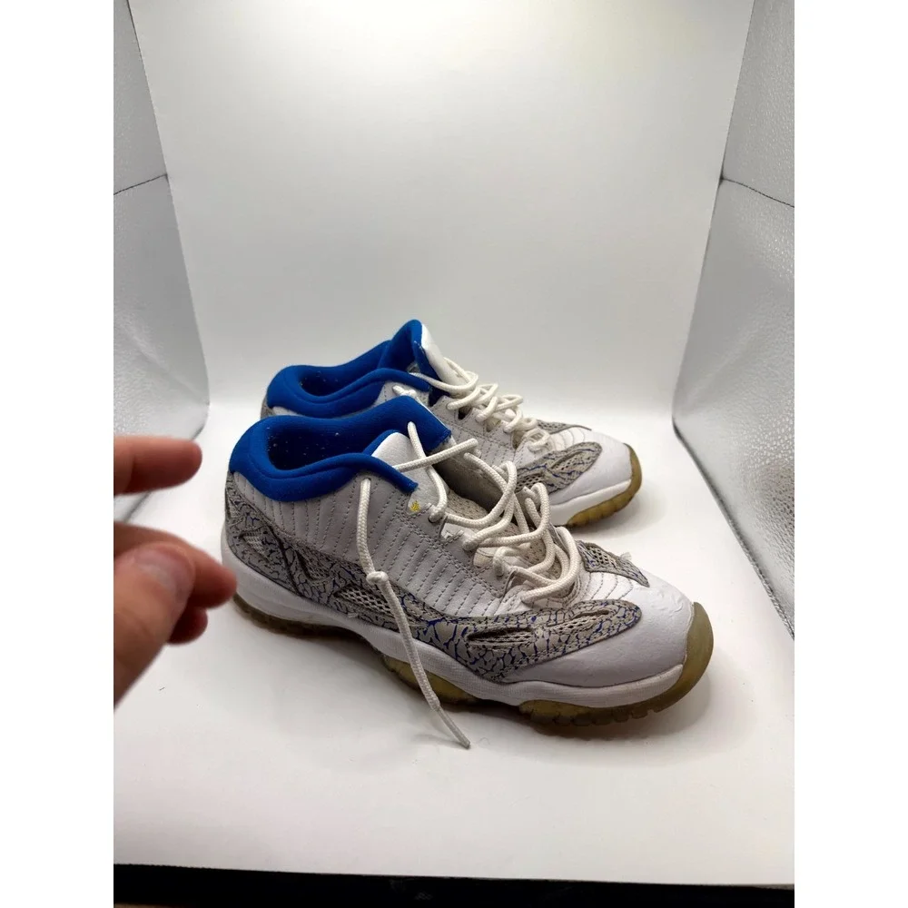 Air‎ Jordan 11 Retro GS 306006-172 Kids 6 Sneaker White Argon Blue Leather Shoes